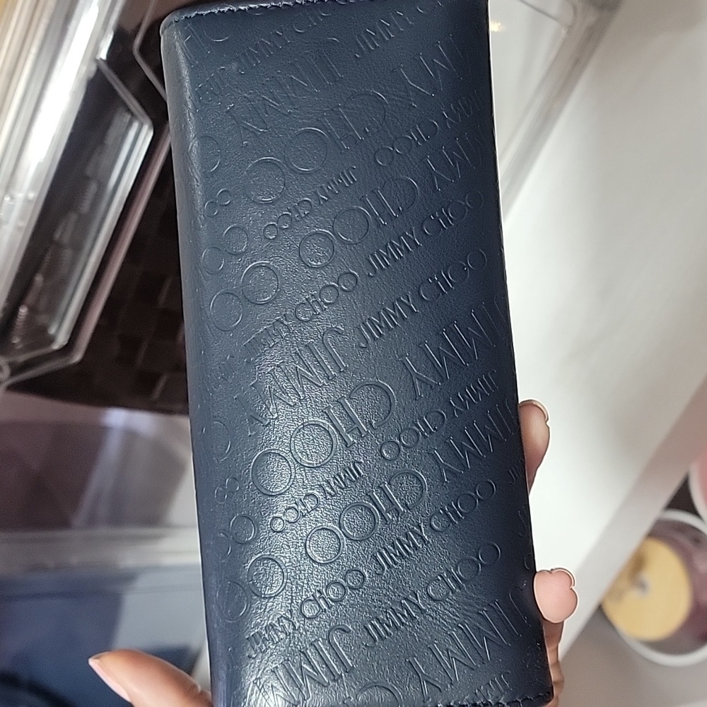 Jimmy Choo Blue Embossed Wallet - Picture 4 of 11